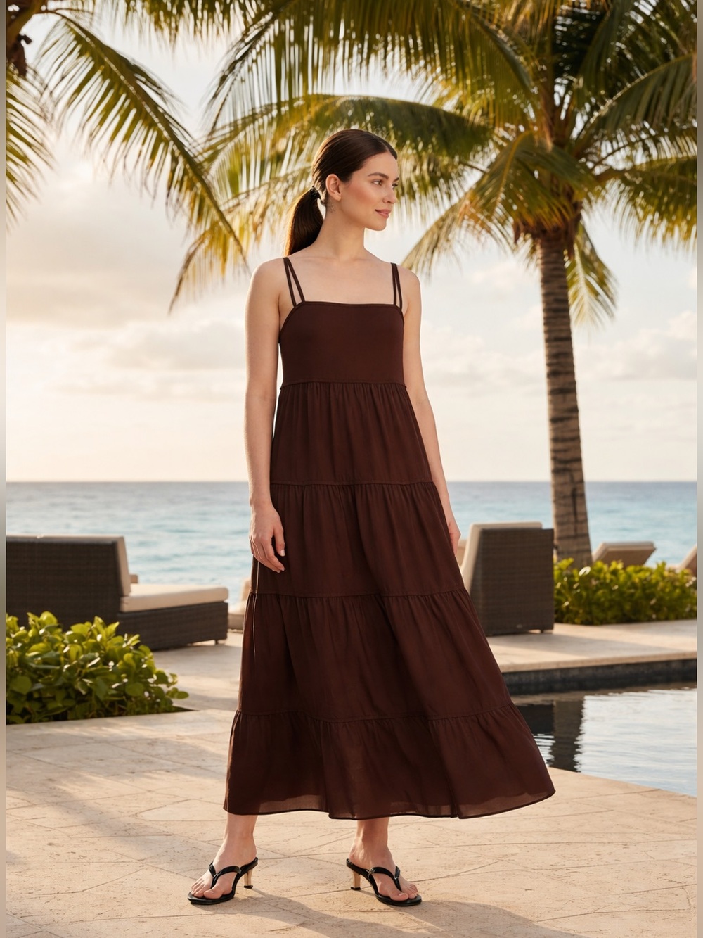 COUNTRY ROAD TIERED MAXI DRESS NWT